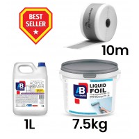 Waterproofing Kit, Fleece-backed Tape, Acrylic Primer, up to 8m² cover